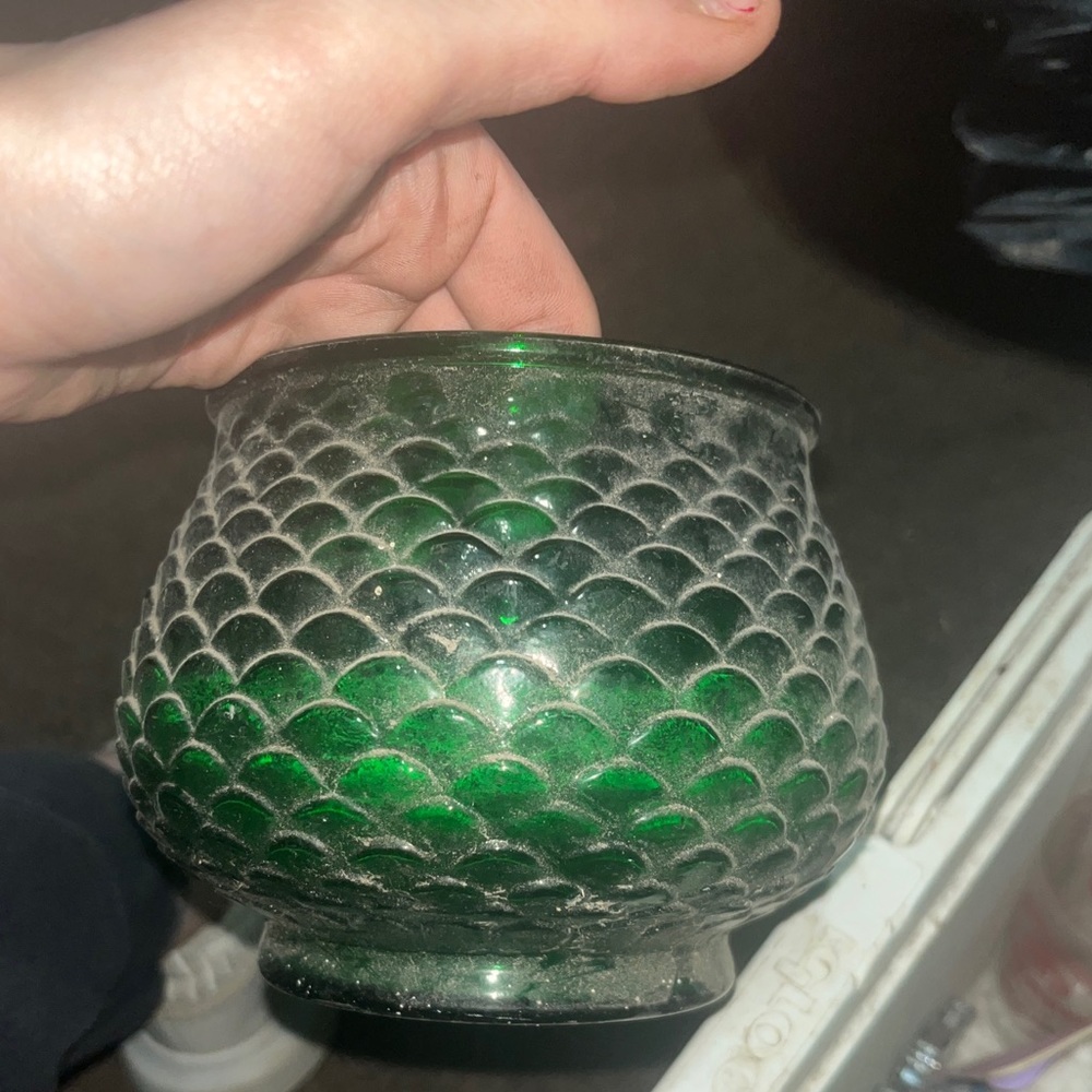 emerald vintage bowl